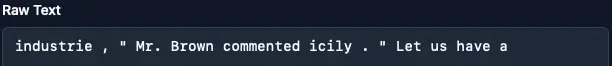 Mindee OCR result recognizing handwritten IAM sentence after model configuration