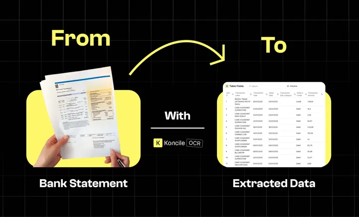 Bank statement data extraction